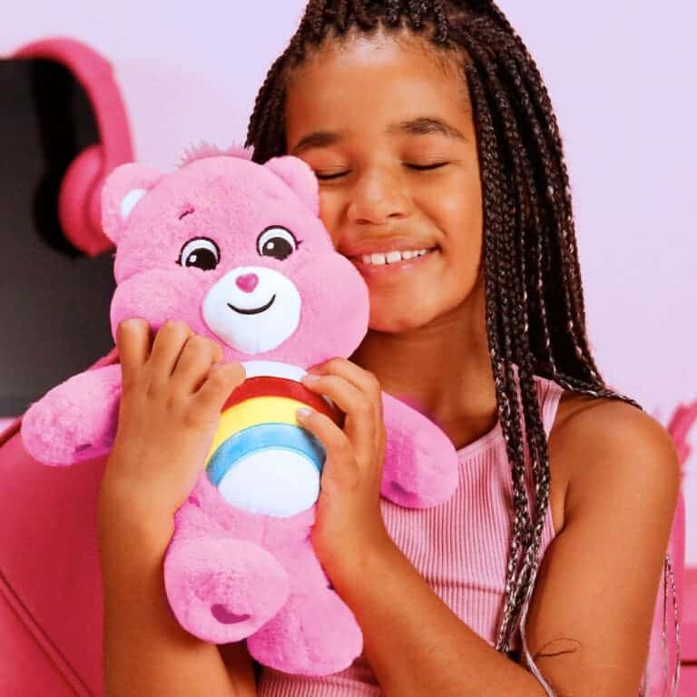 kid with care bear