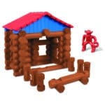 Lincoln Logs Wrangers Ranch Set against white background.
