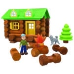 Lincoln Logs On The Trail Building Set against white background.