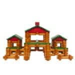 Lincoln Logs Classic Farmhouse Set against white background.