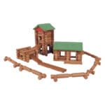 Lincoln Logs Collector's Edition Village set up against white background.