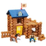 Lincoln Logs Horseshoe Hill Station against white background.