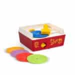 Fisher-Price Record Player product image with records against white background.