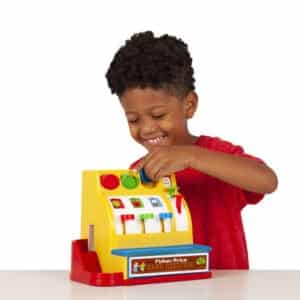 Fisher-Price Classics Cash Register | boy pushing button