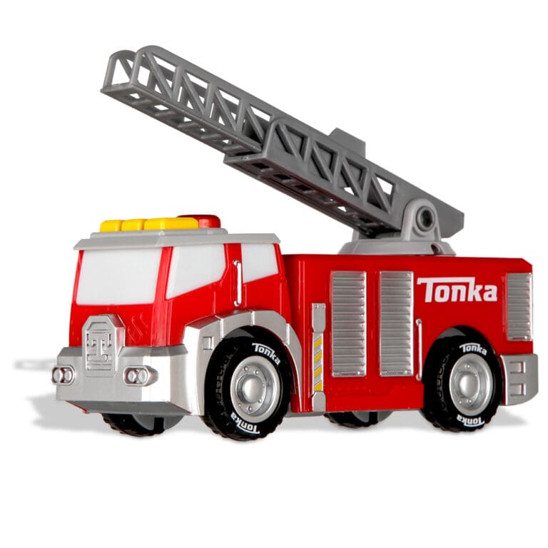 Tonka Fire Truck angle view with extended ladder
