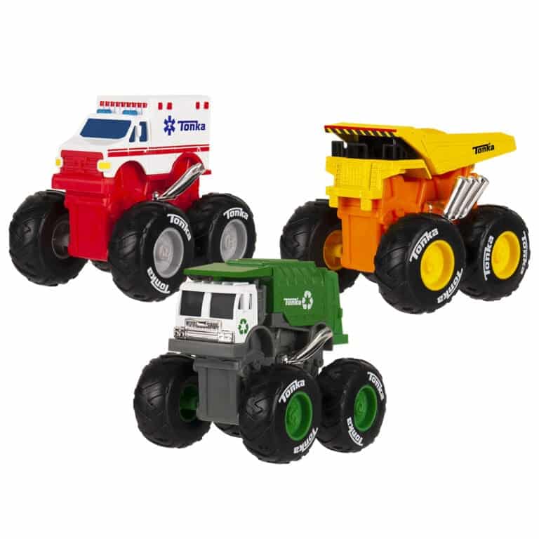 3 Tonka Monster Metal Movers: Dump Truck, Garbage Truck, EMT Truck