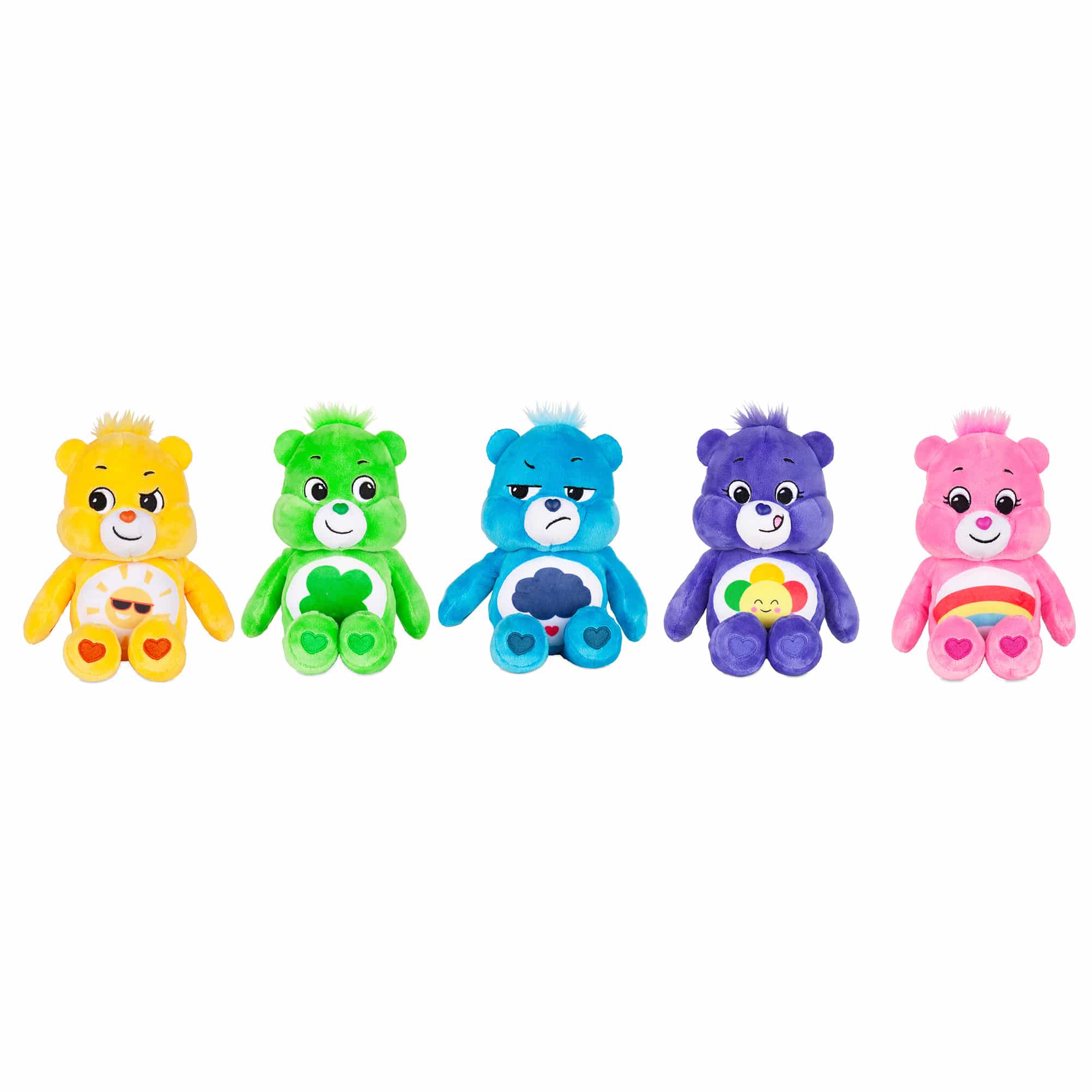 Group of Care Bears Fun Size Special Collector Set against white background.