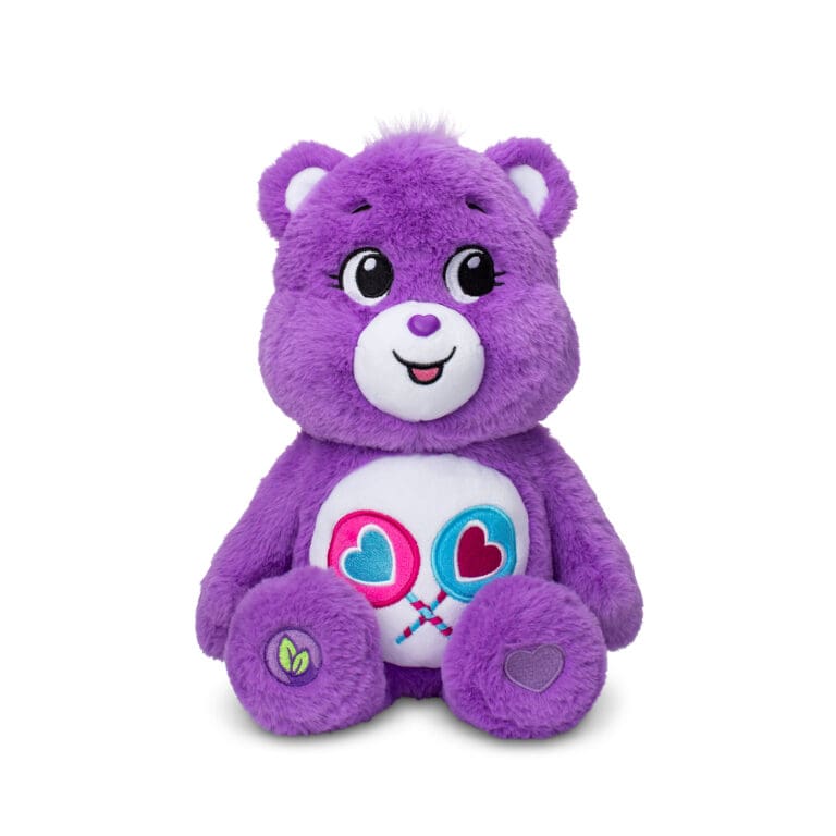 Purple Share Bear on white background.