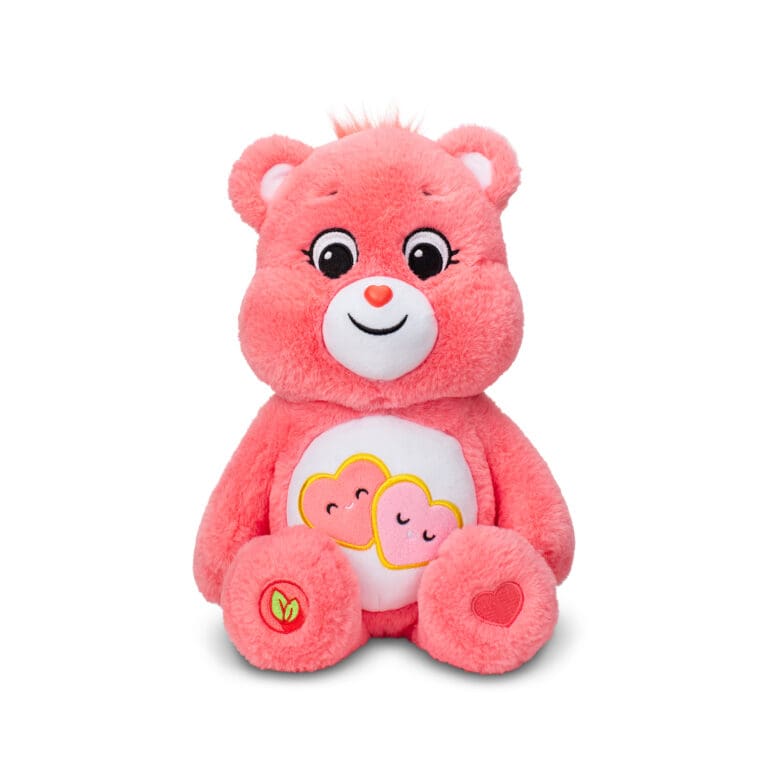 Love-A-Lot bear on white background.