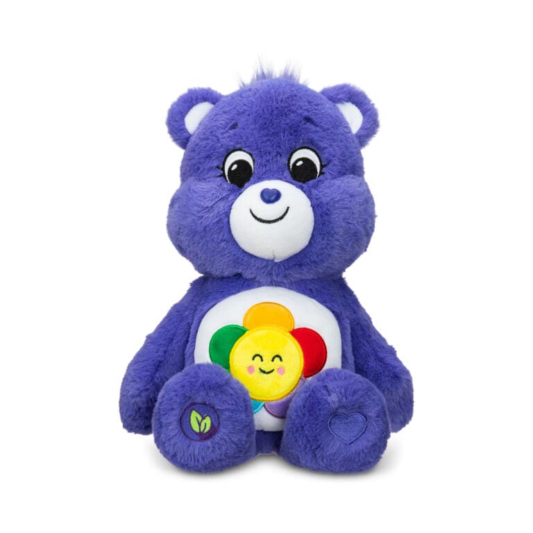 Violet Harmony Bear on white background.