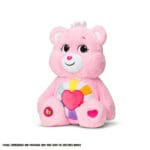 Pink Hopeful Heart Bear on white background.