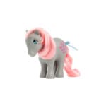 Grey My Little Pony with pink hair and heart cutie mark against white background.
