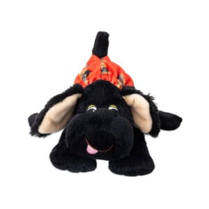 Classic Pound Puppies Plush Chill laying down against white background.