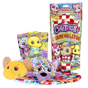 Cutetitos Carnivalitos group plushies on wrap with packaging