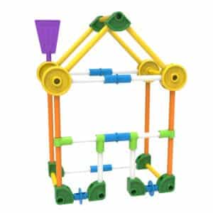 TinkerToy 15 Model Classic Building Set | Sample build of a house