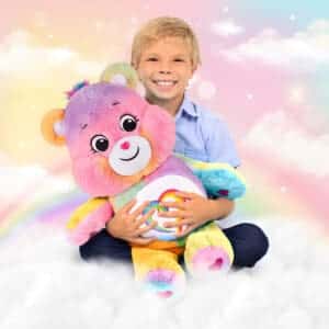 Boy holding jumbo togertherness bear