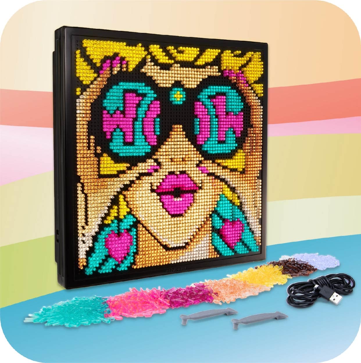 Lite Brite wall art