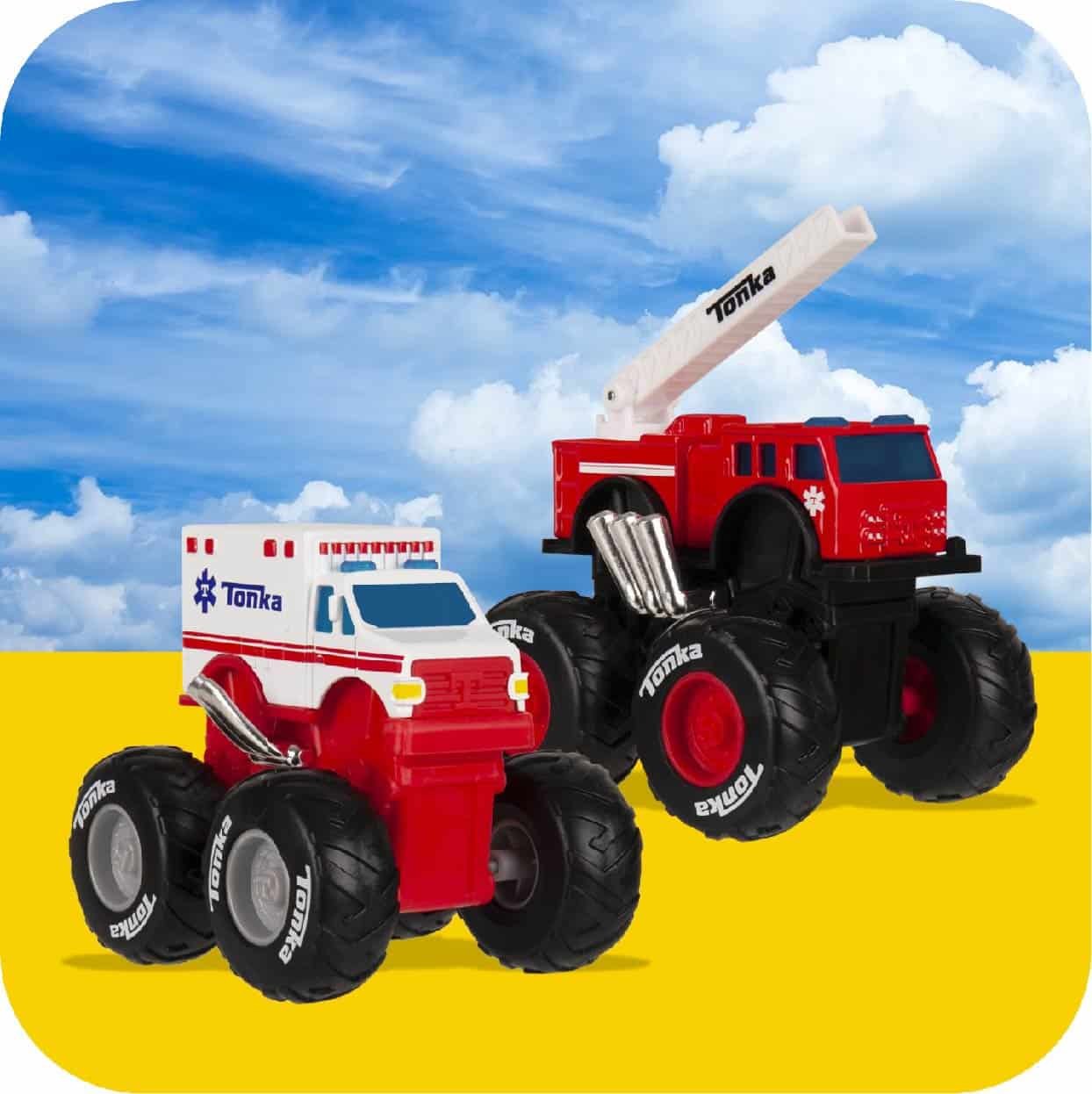 Tonka trucks emergency and fire truck