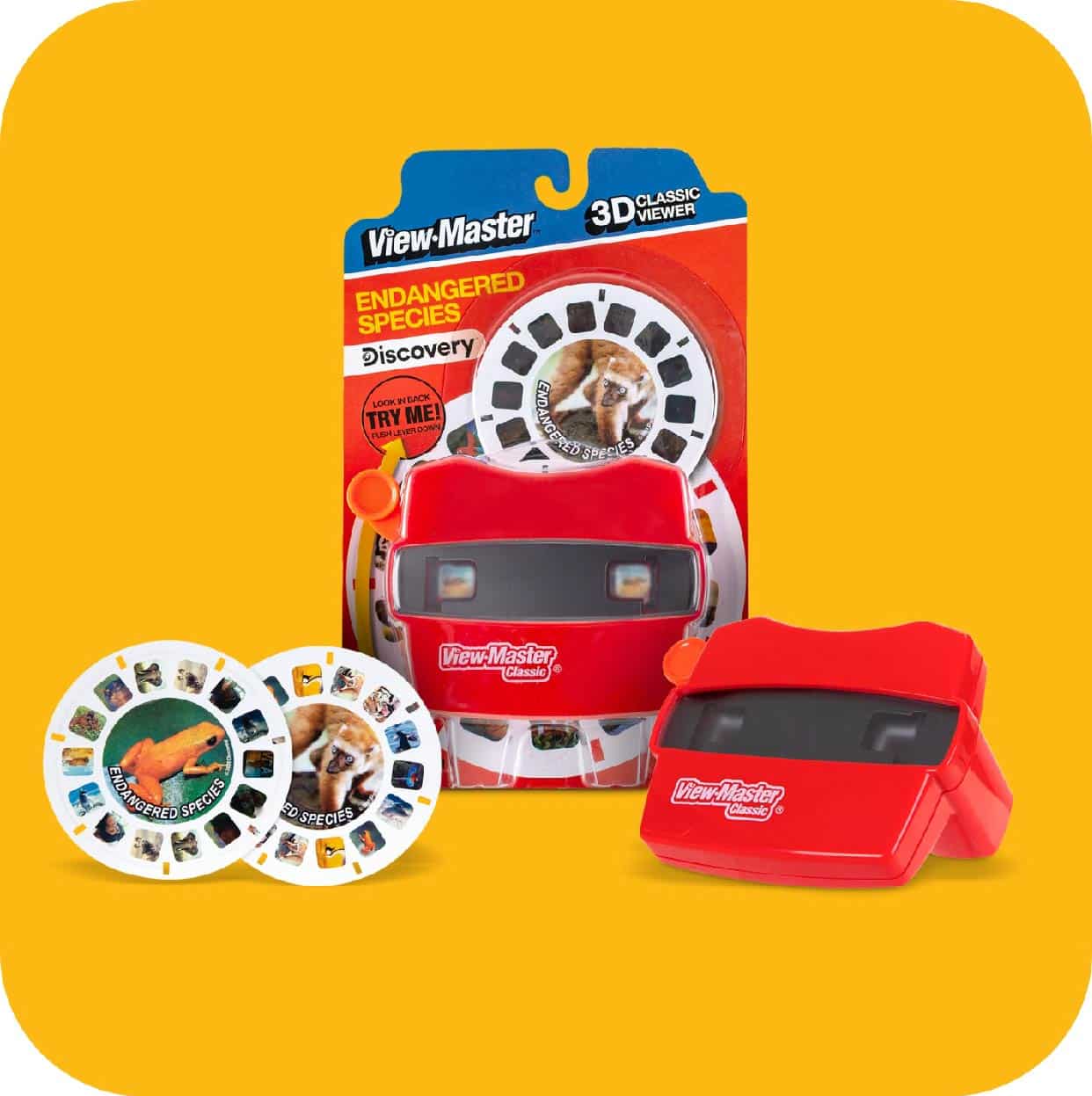 ViewMaster Classic set against orange background