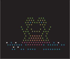 Lite Brite Frog Template