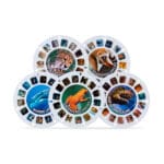 Viewmaster Deluxe Reels against white background.