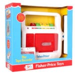 Fisher-Price Toys Play Tape Recorder in packaging against white background.
