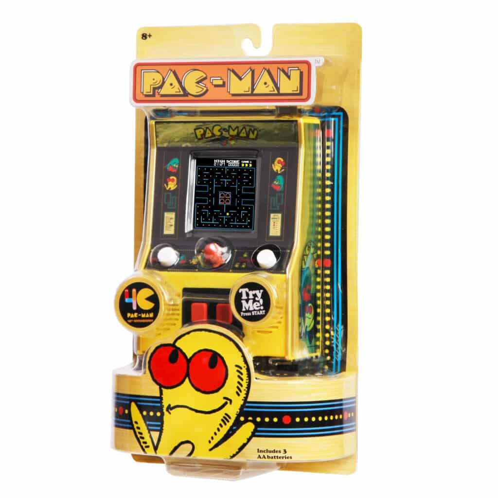 Arcade Classics Pac-Man in packaging against white background.