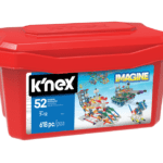 K'nex Model Building Set in tub against white background.