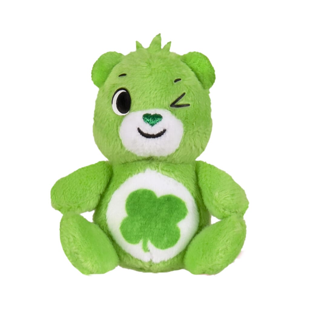 Care Bear Micro Good Luck Bear against white background.