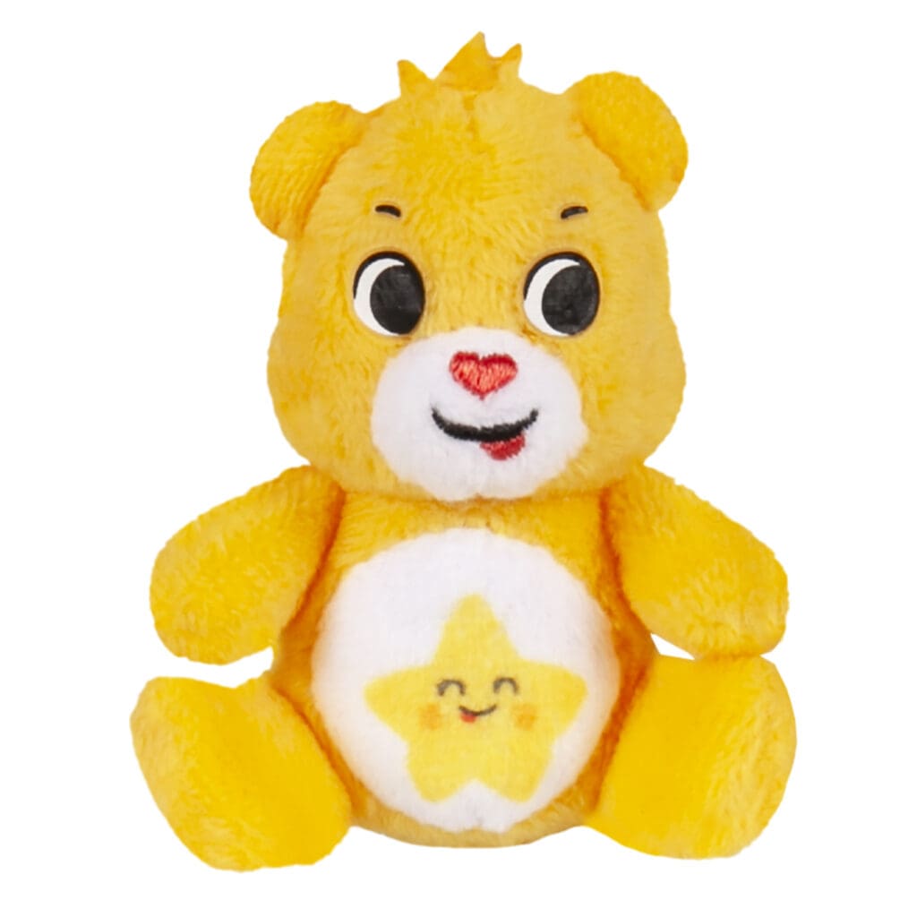 Care Bear Micro Laugh a Lot Bear against white background.