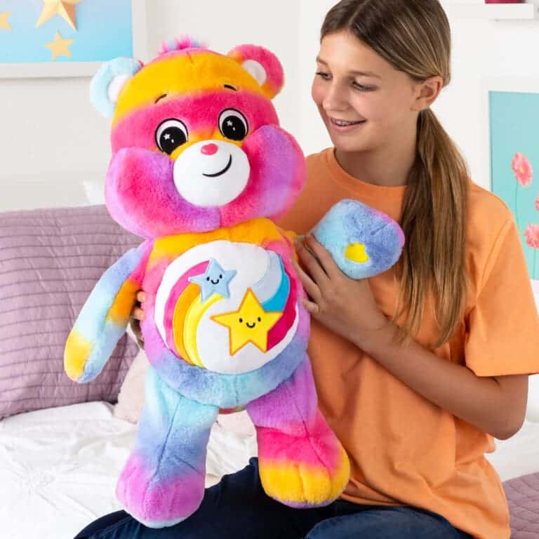 Girl with Jumbo Dare To Care Bear