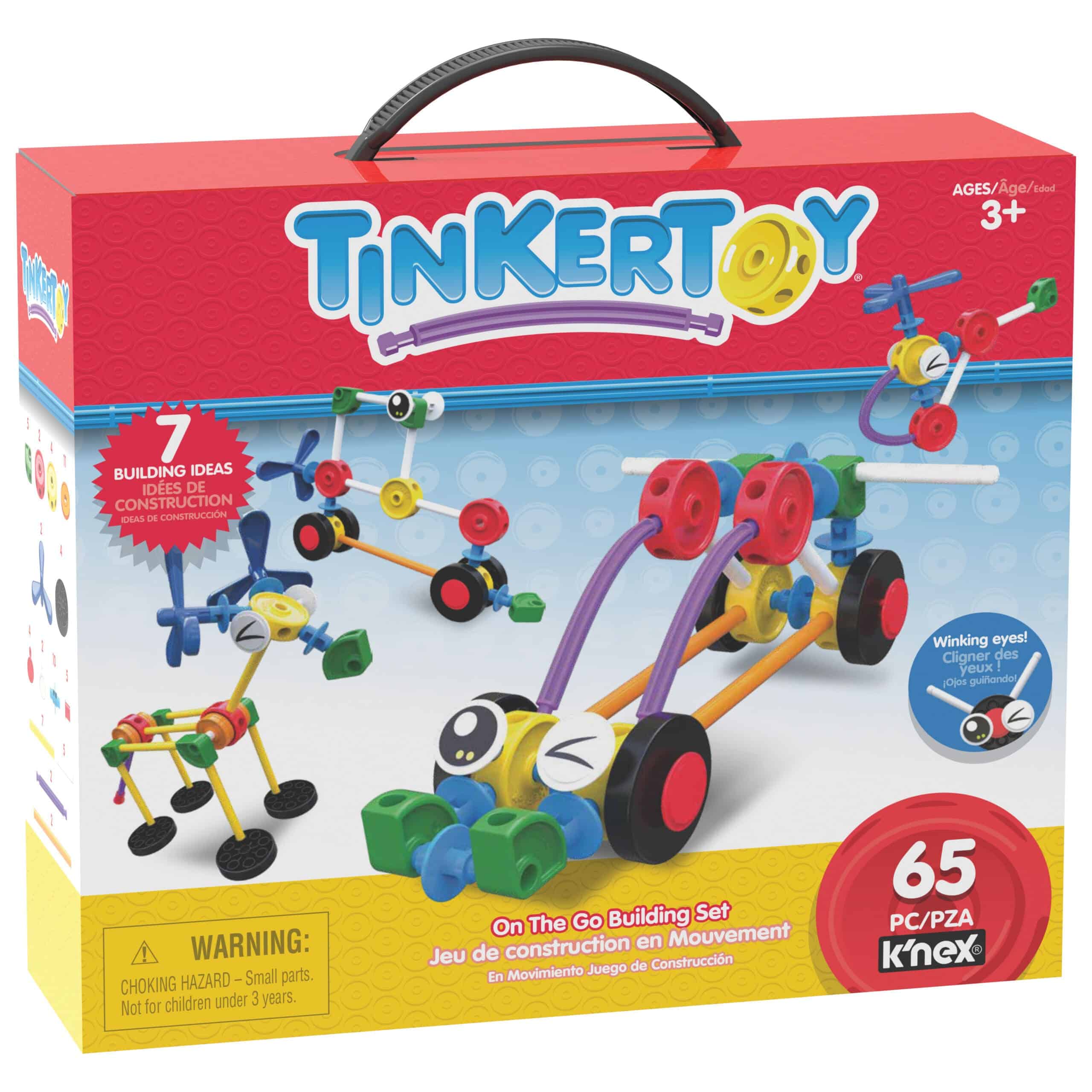 Tinker Toy On the Go Building Set in packaging on white background.