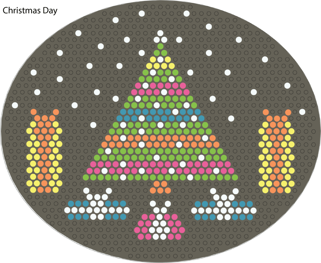 Oval HD Christmas Tree Template