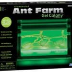 Uncle Milton illuminated Ant Farm Gel Colony in packaging against white background.