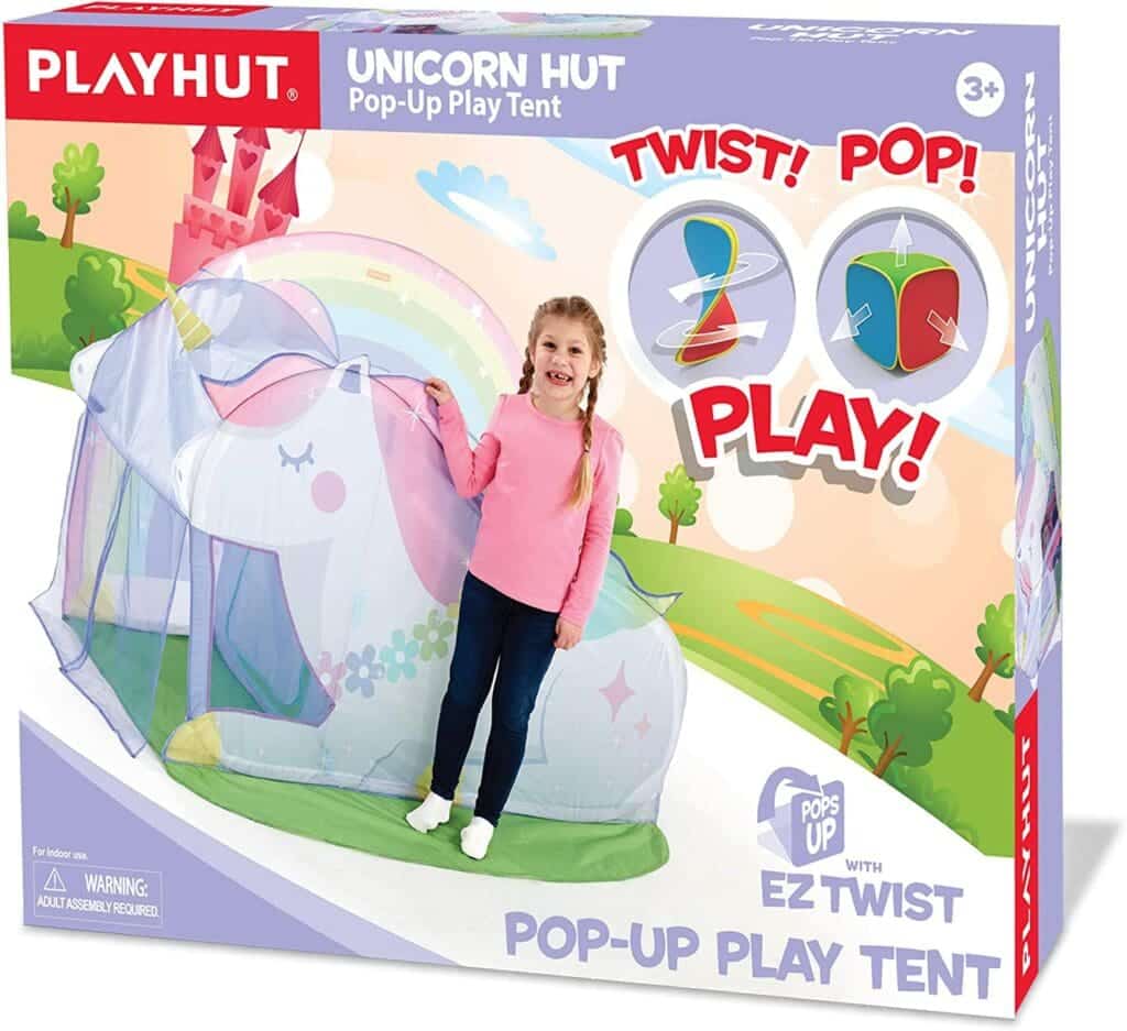 Playhut Unicorn Hut in packaging against white background.