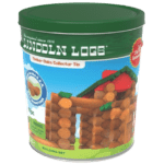 Lincoln Logs Timber Oaks Collector Tin in tub.