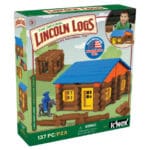 Lincoln Logs Oak Creek Lodge in packaging against white background.