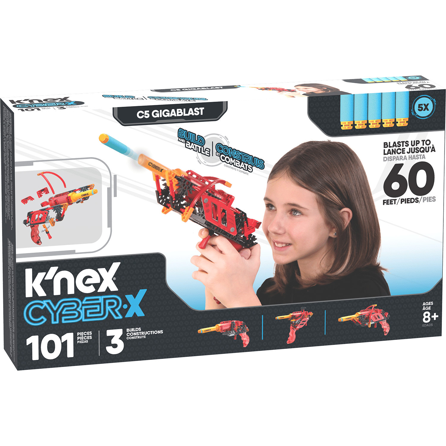 K'nex Cyber X Gigablast Building Set in packaging.