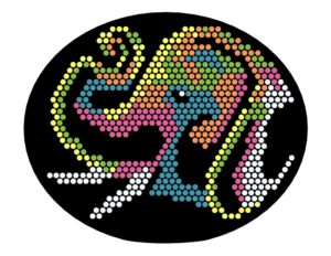 elephant Lite Brite template