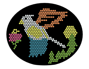 flying bird Lite Brite template