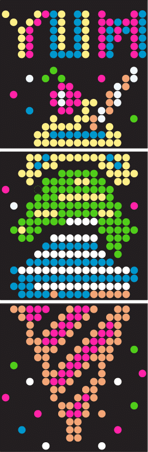 Sundae Lite Brite template