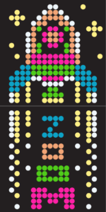 Lite Brite Rocket template