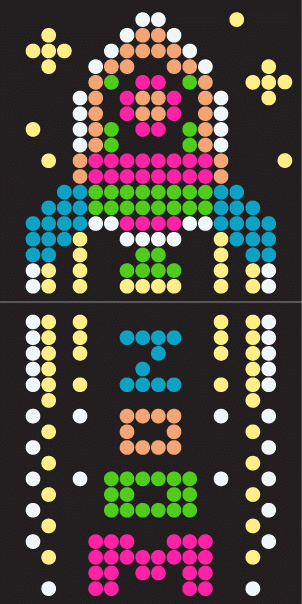 Lite Brite Rocket template