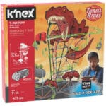 K'nex T-Rex Fury Roller Coaster Building Set in packaging against white background.