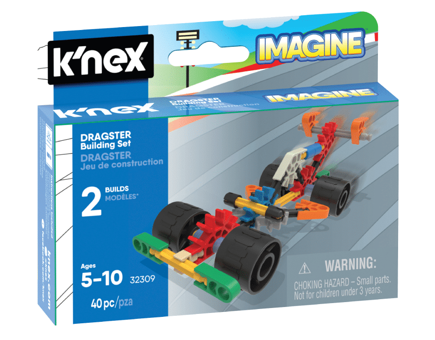 K'nex Dragster Building Set in packaging against white background.