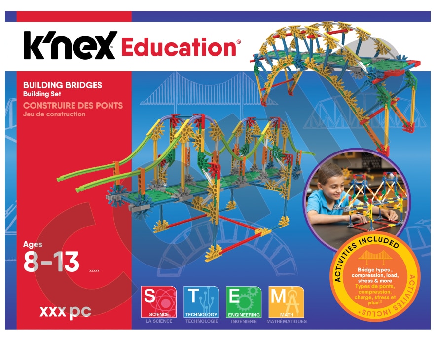 K'nex Education Building Bridges Building Set in packaging against white background.