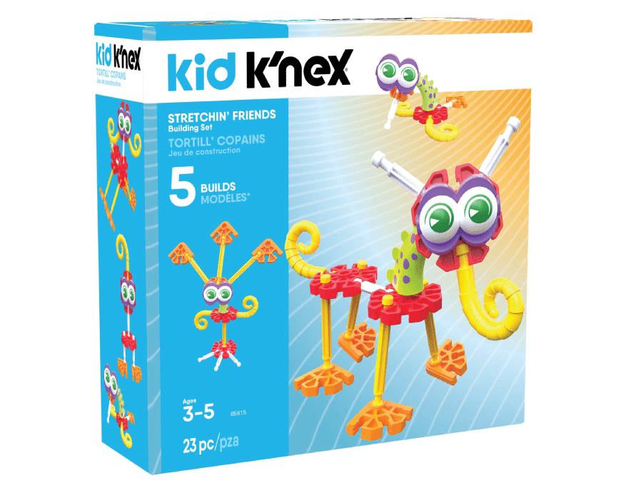 Kid K'nex Stretchin' Friends Building Set in packaging against white background.