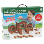 Lincoln Logs Classic Farmhouse in packaging against white background.