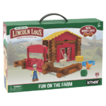 Lincoln Logs Fun on the Farm in packaging against white background.