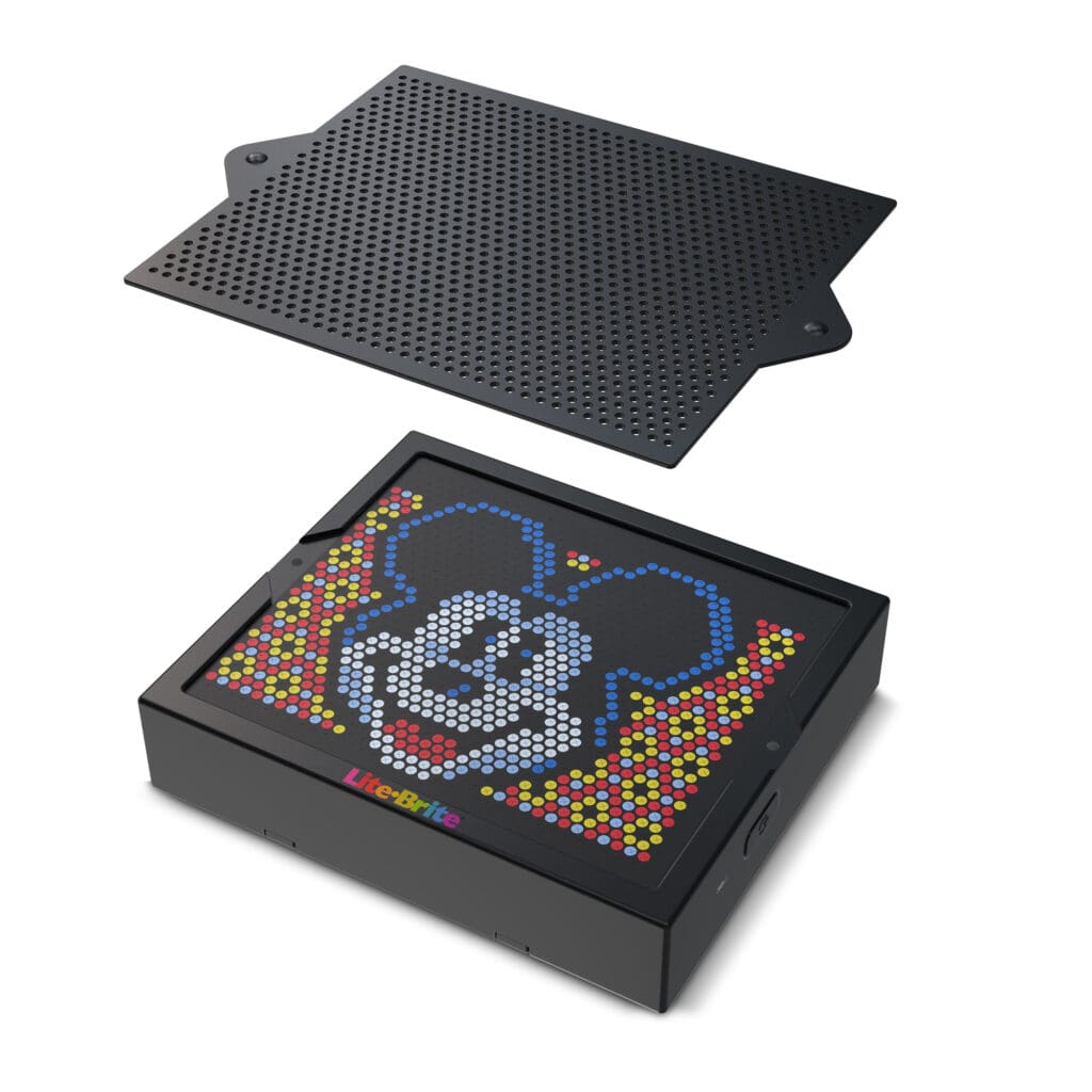 Lite Brite Disney 100 HD with Mikey Mouse template against white background.